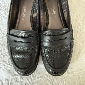 Aquatalia Marvin K Italian Black Loafer Moccassin size 8.5